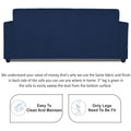 Adorn India Rio Highback 3 Seater Sofa (Blue) (3 Year Warranty)