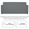 Adorn India Rio HighBack 3+1+1 5 Seater Sofa Set (Grey) (3 Year Warranty)