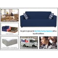 Adorn India Rio HighBack 3+1+1 5 Seater Sofa Set (Blue) (3 Year Warranty)