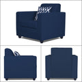 Adorn India Rio HighBack 3+1+1 5 Seater Sofa Set (Blue) (3 Year Warranty)