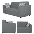 Adorn India Rio Highback 3 Seater Sofa (Grey) (3 Year Warranty)
