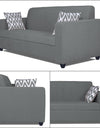 Adorn India Rio Highback 3 Seater Sofa (Grey)
