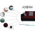 Adorn India Rio High Back L Shape 6 Seater Sofa Set (Right Hand Side) (Maroon & Black)