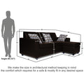 Adorn India Monteno Leatherette Modular 4 Seater Sofa Set (Brown) (3 Year Warranty)