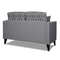 Adorn India Parker Leaf 2 Seater Sofa (Grey) Martin Plus (3 Year Warranty)