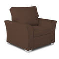 Adorn India Alexia Five Seater Sofa Set 3-1-1 (Brown)