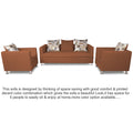 Adorn India Alita 3-1-1 Compact 5 Seater Sofa Set (Rust)