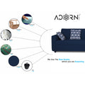 Adorn India Rio HighBack L Shape 6 Seater Sofa Set (Right Hand Side) (Blue) (3 Year Warranty)
