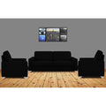 Straight line 3+1+1 Seater Sofa Set(Black)
