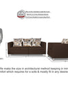 Adorn India Alita 3-1-1 Compact 5 Seater Sofa Set (Brown)