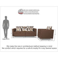 Adorn India Alita 3-1-1 Compact 5 Seater Sofa Set (Camel)