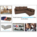 Adorn India New Straight Line Modular 5 Seater Sofa Set (Brown)