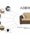 Adorn India Rio Highback 3-1-1 5 Seater Sofa Set (Brown & Beige)