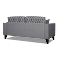 Adorn India Parker Leaf 3 Seater Sofa (Grey) Martin Plus (3 Year Warranty)