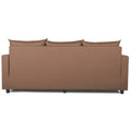 Adorn India New Straight Line Three Seater Sofa(Camel)