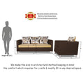 Adorn India 2 Tone Alita Compact 3-1-1 Sofa Set (Brown and Beige), Wood, Foam