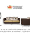 Adorn India Two Tone Alita Compact 3-1-1 Sofa Set (Brown and Beige)
