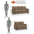 Adorn India Astor 3+2 5 Seater Sofa Set (Camel) (3 Year Warranty)
