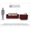 Adorn India Alita 3-1-1 Compact 5 Seater Sofa Set (Maroon)