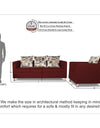 Adorn India Alita 3-1-1 Compact 5 Seater Sofa Set (Maroon)