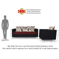 Adorn India Exclusive Two Tone Alita Compact 3-1-1 Sofa Set (Maroon & Black), Wood, Foam