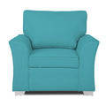 Adorn India Alexia 3+1+1 Sofa Set(Aqua Blue)