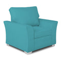 Adorn India Alexia 3+1+1 Sofa Set(Aqua Blue)