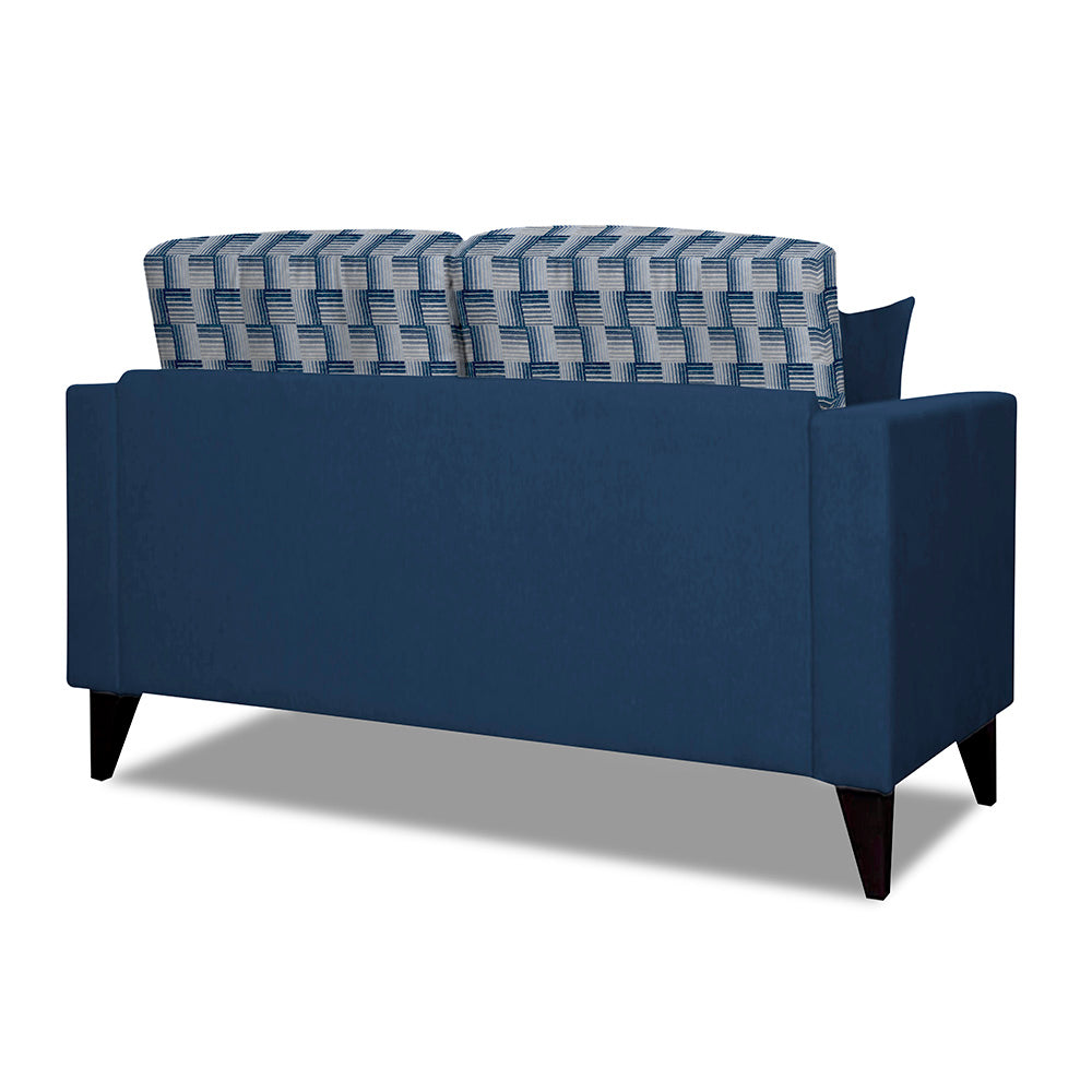 Adorn India Berlin Bricks 2 Seater Sofa (Blue) Martin Plus