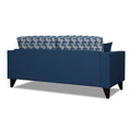Adorn India Berlin Bricks 3 Seater Sofa (Blue) Martin Plus (3 Year Warranty)