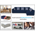 Adorn India Rio HighBack L Shape 6 Seater Sofa Set (Right Hand Side) (Blue) (3 Year Warranty)