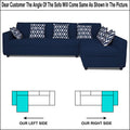 Adorn India Rio HighBack L Shape 6 Seater Sofa Set (Right Hand Side) (Blue) (3 Year Warranty)
