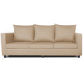 Adorn India New Straight Line Three Seater Sofa(Beige)