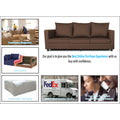 Adorn India New Straight line Three Seater Sofa(Brown)
