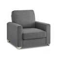 Adorn India Straight Line Five Seater Sofa Set 3-1-1 (Grey)