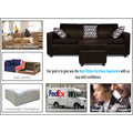Adorn India Monteno Leatherette Modular 4 Seater Sofa Set (Brown) (3 Year Warranty)
