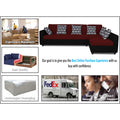 Adorn India Rio High Back L Shape 6 Seater Sofa Set (Right Hand Side) (Maroon & Black)