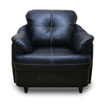 Adorn India Webster Leatherette Five Seater Sofa Set 3-1-1 (Black)