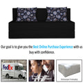 Adorn India Easy 3 Seater Sofa Cum Bed Floral '5 x 6' (Black)(1 Year Warranty)