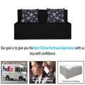Adorn India Easy Two Seater Sofa Cum Bed Floral '4 x 6' (Black), Foam