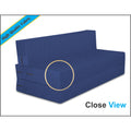 Adorn India Easy Three Seater Sofa Cum Bed Floral '5 x 6' (Blue), Foam