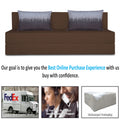 Adorn India Easy Three Seater Sofa Cum Bed Wave '6 x 6' (Brown)
