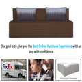 Adorn India Easy Three Seater Sofa Cum Bed Wave '5 x 6' (Brown)