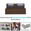 Adorn India Easy Two Seater Sofa Cum Bed Wave '4 x 6' (Brown)