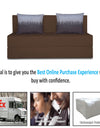 Adorn India Easy Two Seater Sofa Cum Bed Wave '4 x 6' (Brown)