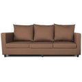 Adorn India New Straight Line Three Seater Sofa(Camel)