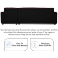 Adorn India Rio High Back L Shape 6 Seater Sofa Set (Right Hand Side) (Maroon & Black)