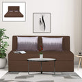 Adorn India Easy Highback Three Seater Sofa Cum Bed Wave 5' x 6' (Brown) (1 Year Warranty)