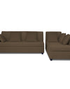 Adorn India Rio Decent L Shape 6 Seater corner Sofa Set (Right Side Handle) (Brown)