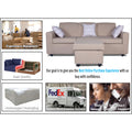 Adorn India Monteno L Shape 4 Seater Sofa Set (Beige) (3 Year Warranty)