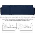 Adorn India Rio HighBack L Shape 6 Seater Sofa Set (Right Hand Side) (Blue) (3 Year Warranty)
